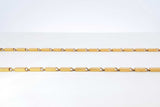 24k Yellow Gold Bar Link Chain Necklace 14.4 Grams 21 Inch Fw0826l0xzdu