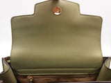 Michael Kors Carmen Belted Green Coated Canvas Crossbody Satchel Do1224ixde