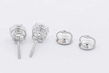 2.0cttw Lab Grown Diamond Stud Screwback Earrings 14k White Gold 1g Eb0326wcrsa