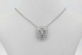 0.49cttw Diamond Pendant Necklace 14k White Gold 4.4 Grams 17 Inch Eb0926pxzsa