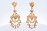 22k Yellow Gold Filigree Screwback Dangle Earrings 13.2 Grams Eb0624rxzsa