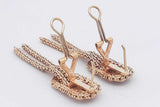 14k Yellow Gold Waterfall Tassel Omega Back Earrings 10.7 Grams Eb0426cxzsa