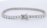 14k White Gold Lab Grown Diamond Tennis Bracelet 7 In 12.63 Grams Hs0324wixzsa