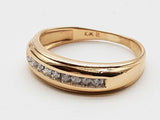 0.09 Cttw Natural Diamonds 10k Yellow Gold 2.8g Ring Size 8.75 Do0626erde