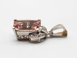 Peach Pink Tourmaline 14k White Gold 5.3g Pendant Do0126orxde