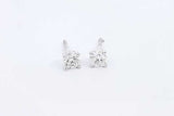 0.32ctw Diamond Stud Screwback Earrings In 14k White Gold 0.8 Grams Eb0125lxzsa