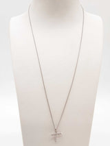 0.43 Cttw Lab Grown Diamonds 0.925 Silver 2.7g Cross Necklace 20 In Do0725iide