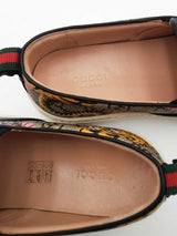 Gucci Gg Supreme Canvas Bengal Tiger Print Slip On Sneakers Size 38 Eb0426oxzsa