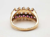 Approx 1.4 Ctw Diamonds 14k Yellow Gold 6.6g Ruby Ring Size 7.25 Do1224loxzde