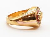Versace Medusa Red Enamel Ring Size 7 Do0625lxzde