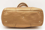 Mcm Gold Metallic Leather Top Handle Satchel Bag Eb0726lordu