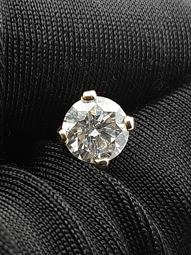 1.40 Cttw Diamond & 14k Yellow Gold Solitaire Stud Earrings 1.7 Grams Fw0725lixzdu