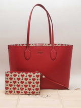 Kate Spade Bleaker Stencil Heart Red Handbag Aa1025wzsa