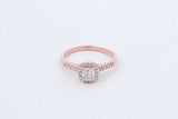 0.55ctw Center Diamond Ring In 14k Rose Gold 3.4 Grams Size 8 Eb1125lwrxdu