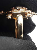 Mama And Baby Turtle Locket Ring In 14k Tri-color Gold 8.8 Grams Size 6.5 Fw0726rzxdu