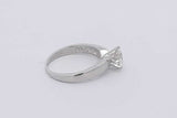 0.75ctw Diamond Solitaire Ring In Platinum 4.9 Grams Size 5 Eb0326sxzsa