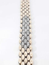 0.38 Cttw Diamond & 14k Yellow Panther Link Bracelet 20.5g 7 Inch Fw0826llcrdu