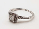 0.38 Cttw Natural Diamonds 14k White Gold 2.6g Ring Size 7.5 Do0726lexde
