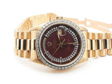 Rolex Day Date President 18k Yg Aftermarket Bezel 36mm Automatic Watch Sd0825wrzxsa