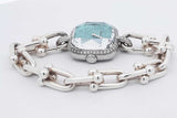 Tiffany & Co. Hardwear Diamond Bezel Sterling Silver & Steel Watch Eb0626lrxzsa