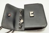 Christian Louboutin Black Leather Spiked Sweet Charity Shoulder Bag E0524exzsa