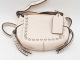 Coach Dakotah Stud Flap Cream Leather Crossbody Bag Sd0625pzsa