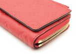Louis Vuitton Monogram Empreinte Zippy Red Leather Wallet Eb0626orxde