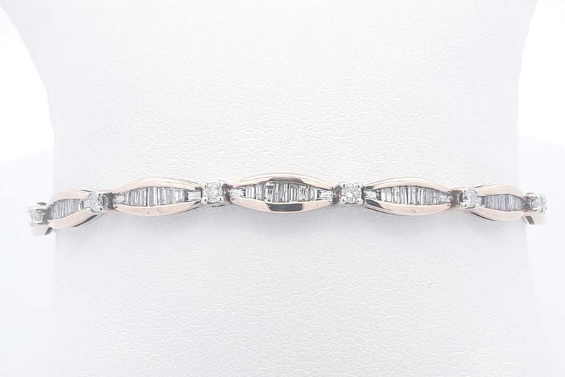 Approx. 3.19ctw Diamond Bracelet In 10k Yellow Gold 8.3 Grams 6 Inch Eb1124rxzsa