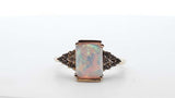 .12cttw Diamond & Synthetic Opal 14k Yellow Gold Solitaire Ring 8.25 Lh1025lcrde