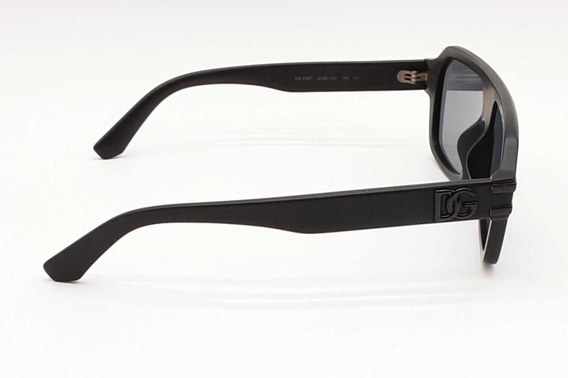 Dolce & Gabbana 4507 Matte Black Pilot Sunglasses With Mirror Lenses Eb1225rxde