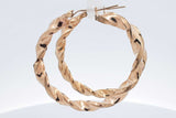 10k Yellow Gold Twist Hoop Earrings 4.1 Grams Eb0526lpxsa