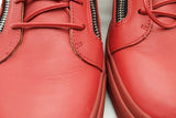 Giuseppe Zanotti Red Leather High Top Sneakers Size 48 Eb0426cxde