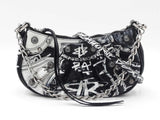 Balenciaga Graffiti Le Cagole Mini Bag With Chain In Agneau Leather Fw1026czxdu