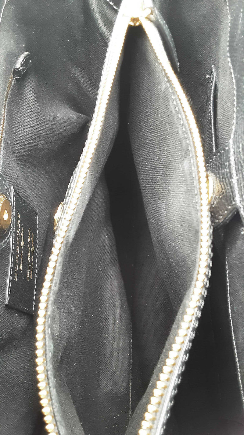 Burberry Black Leather House Check Banner Tote Bag Eb1025prxdu