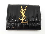 Ysl Saint Laurent Vicky Patent Trifold Leather Wallet Sd0726ozxdu