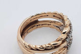 0.79cttw Diamond Wedding Set In 14k Yellow Gold 10.7 Grams Size 6.75 Eb0126ixzsa