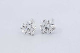 2.02ctw Lab Grown Diamond Stud Earrings In 14k White Gold 1 Gram Eb0225wordu