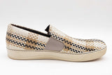 Lanvin Woven Leather & Canvas Slip On Sneakers Size 9 Eb1225lxzde