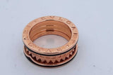 Bvlgari 18k Rose Gold B.zero1 Studded Ring 10.6 Grams Size 51 Eb0726lexzde