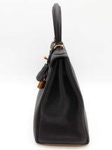 Hermes Kelly 28 Noir Black Togo Gold Hardware Shoulder Bag Do0925lexzxde