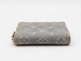 Louis Vuitton Zippy Coin Purse In Washed Gray Monogram Denim Fw0926wxzdu