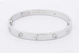 Cartier 18k White Gold Love Bracelet With Diamonds 29.2g Size 16 Eb0226rrxzsa