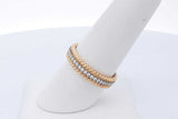 Tiffany & Co. Rope Diamond 18k Yellow Gold Platinum Ring 6.6g Sz 7.5 Eb826orxzde