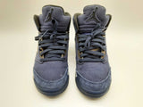 Air Jordan Fd6812-400 Retro 5 Midnight Navy Suede Canvas Shoes Size 8 Do1024wxde