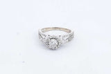 Approx. 0.4ctw Diamond Ring In 14k White Gold 3.3 Grams Size 6.5 Eb0824lrxdu