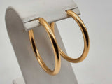 14k Yellow Gold 8.2g Hollow Hoop Earrings Do1124wcxde