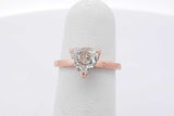 0.69cttw Trillion Cut Diamond Ring In 18k Rose Gold 2.7 Grams Size 4 Eb0826irxsa
