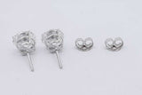 5.0cttw Lab Grown Diamond Stud Earrings In 14k White Gold 2.1 Grams Eb0326scrsa