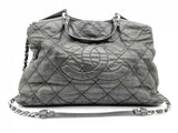 Chanel Cc Sea Hit Quilted Iridescent Black Leather Tote Bag Fw1024pxzsa