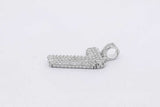 14k White Gold Diamond Number 7 Pendant 5.5 Grams Eb0626wrxsa